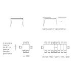 Mesa de Comedor Extensible hasta 310 cm en Laminado Made in Italy - Años Setenta viadurini