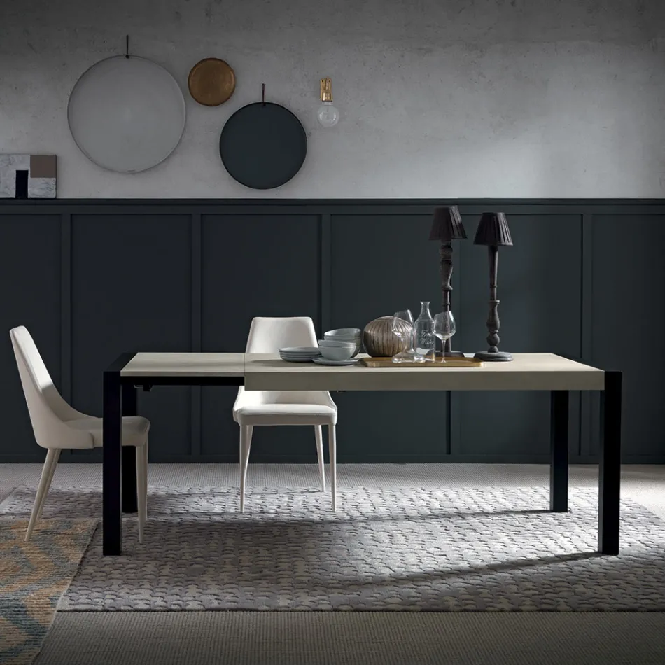 Mesa de Comedor de Metal Extensible a 310 cm Made in Italy - Euclide viadurini