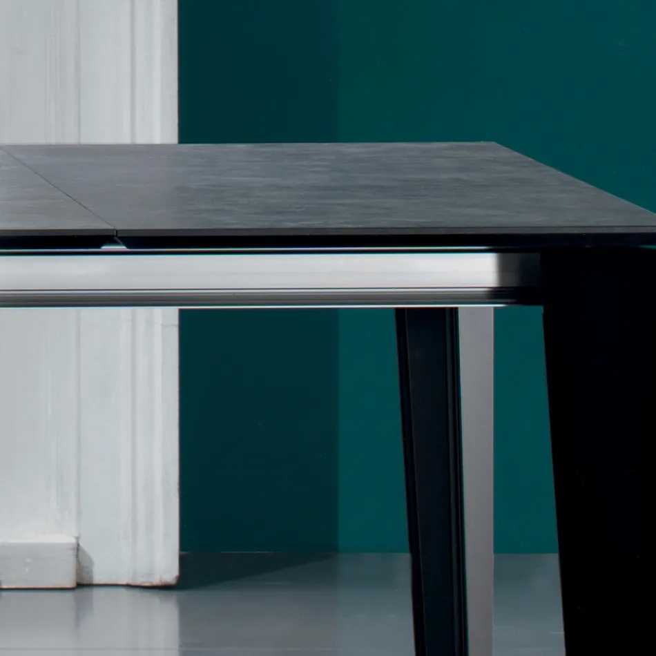 Mesa de Comedor Extensible hasta 325 cm en Laminado Made in Italy - Años Setenta viadurini