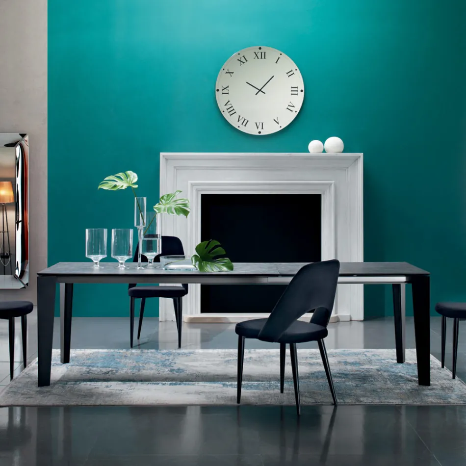 Mesa de Comedor Extensible hasta 325 cm en Laminado Made in Italy - Años Setenta viadurini