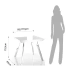 Mesa de comedor plegable extensible en MDF y metal - Arsénico viadurini
