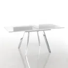 Mesa de comedor plegable extensible en MDF y metal - Arsénico viadurini