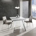 Mesa de comedor plegable extensible en MDF y metal - Arsénico viadurini