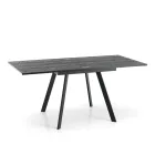 Mesa de comedor plegable extensible en MDF y metal - Arsénico viadurini