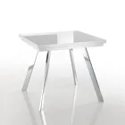 Mesa de comedor plegable extensible en MDF y metal - Arsénico viadurini