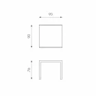 Mesa de comedor extensible con tapa de vidrio Teo viadurini