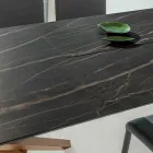 Mesa de comedor extensible con estructura de metal fabricada en Italia - Elástica viadurini