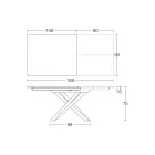 Mesa de comedor extensible con estructura de metal fabricada en Italia - Elástica viadurini