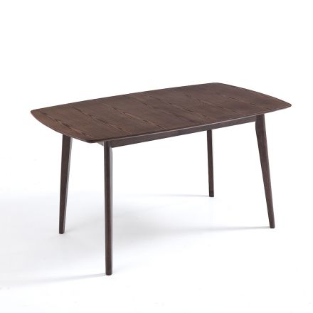 Mesa de comedor extensible hasta 150 cm en MDF y madera maciza - Decio viadurini