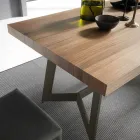 Mesa de comedor extensible hasta 160 cm en madera Made in Italy - Eugenia viadurini
