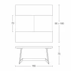Mesa de comedor extensible hasta 160 cm en madera Made in Italy - Eugenia viadurini
