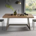 Mesa de comedor extensible hasta 160 cm en madera Made in Italy - Eugenia
