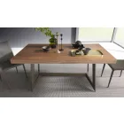 Mesa de comedor extensible hasta 160 cm en madera Made in Italy - Eugenia viadurini
