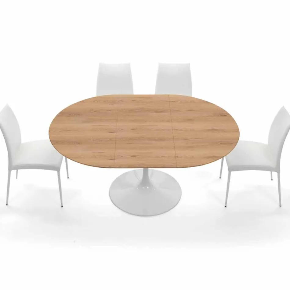 Mesa de comedor extensible hasta 170 cm en laminado Made in Italy - Dólares viadurini
