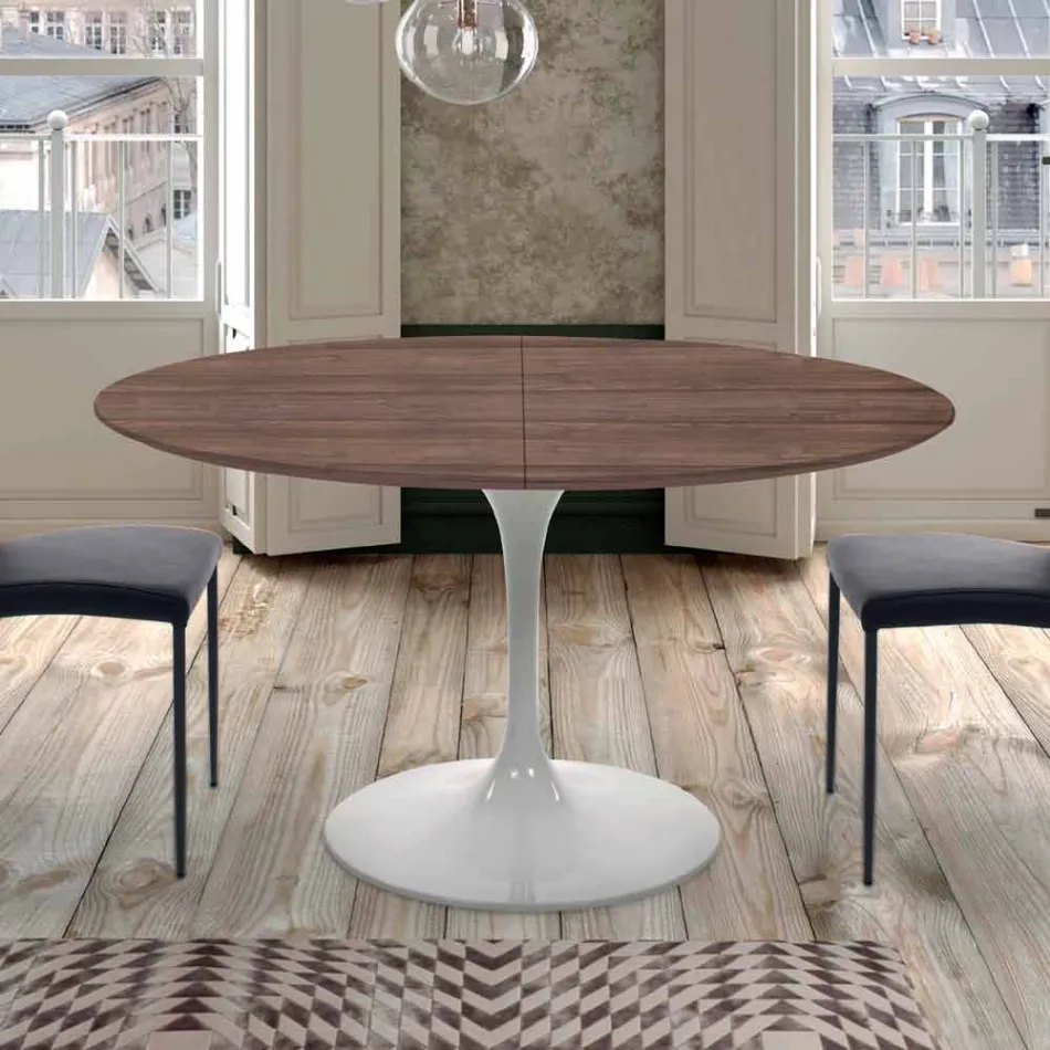 Mesa de comedor extensible hasta 170 cm en laminado Made in Italy - Dólares viadurini