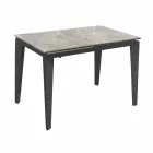 Mesa de comedor extensible hasta 170 cm en metal moderno y cerámica - Syrta viadurini