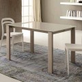 Mesa de comedor extensible hasta 204 cm en cristal Made in Italy - Palladio