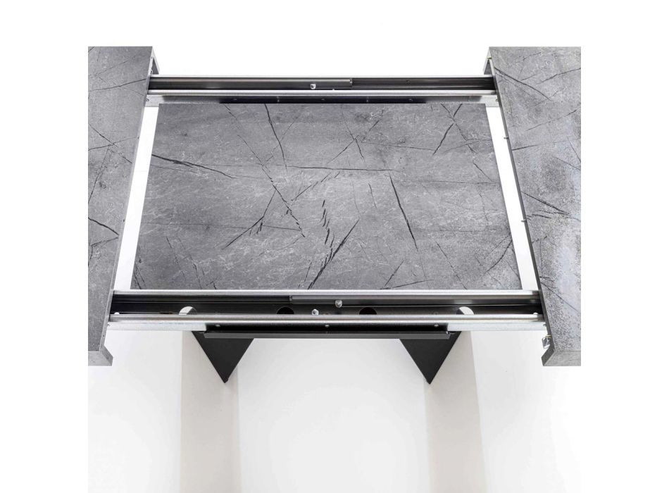 Mesa de comedor extensible hasta 220 cm con tapa de melamina - Amiro viadurini