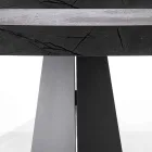 Mesa de comedor extensible hasta 220 cm con tapa de melamina - Amiro viadurini