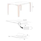 Mesa de comedor extensible hasta 222 cm en Fenix Made in Italy - Vulcano viadurini