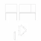 Mesa de comedor extensible hasta 230 cm en melamina Made in Italy - Platino viadurini