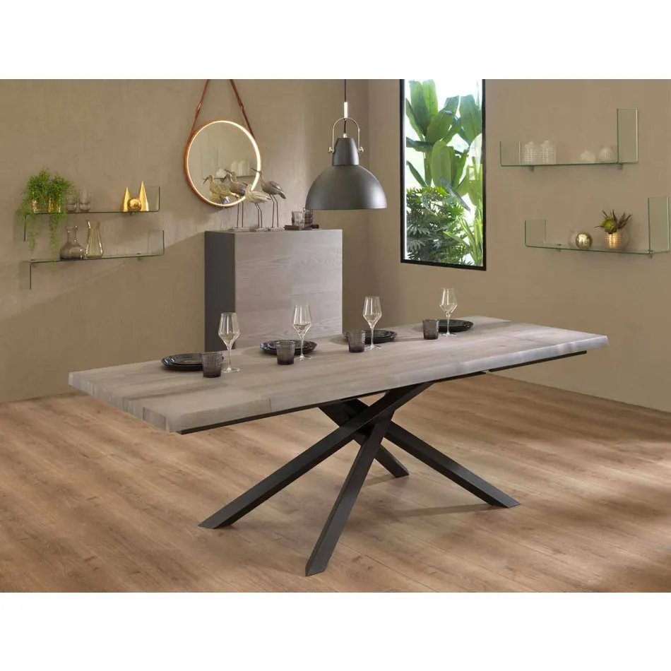 Mesa de comedor extensible hasta 240 cm en madera Made in Italy - Xino viadurini
