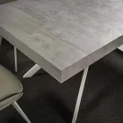 Mesa de comedor extensible hasta 260 cm en madera de melamina y metal - Lukas viadurini