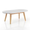 Mesa de comedor extensible hasta 300 cm en mdf y madera maciza - Fedora