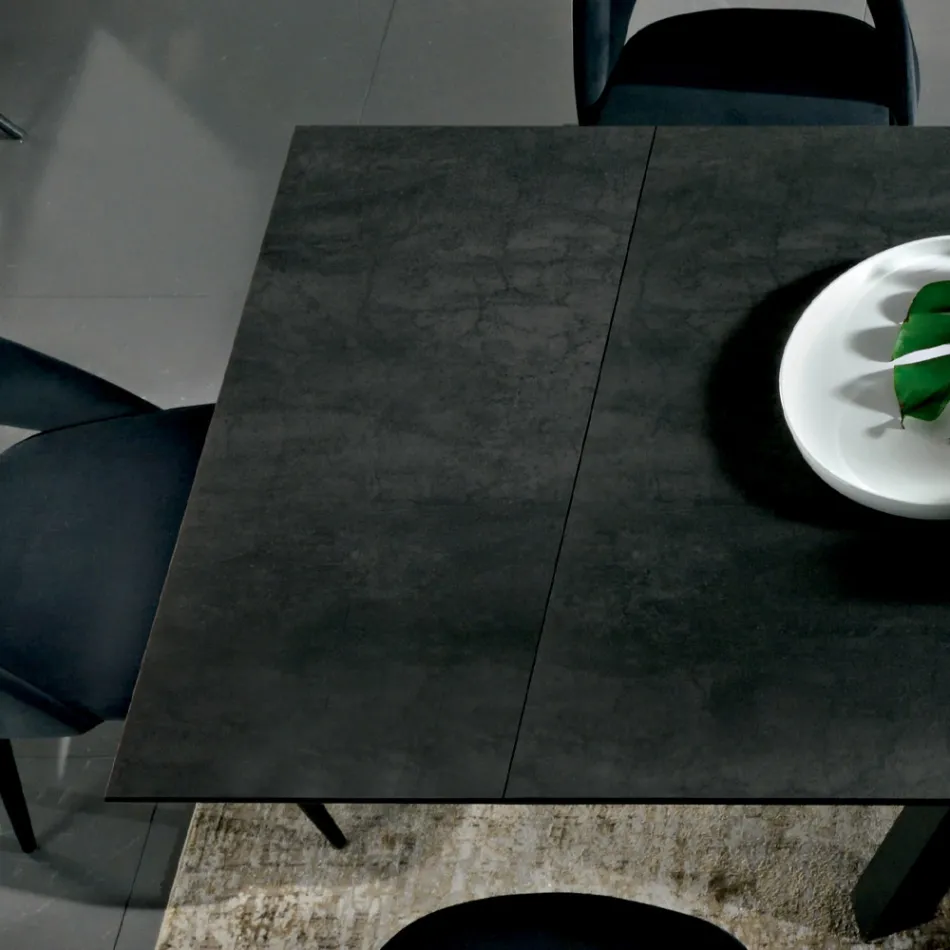 Mesa de comedor extensible hasta 278 cm en Laminam Made in Italy - Settimmio viadurini