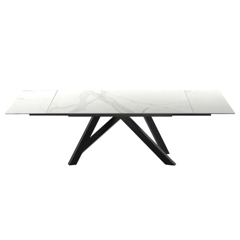 Mesa de comedor extensible hasta 278 cm en Laminam Made in Italy - Settimmio viadurini