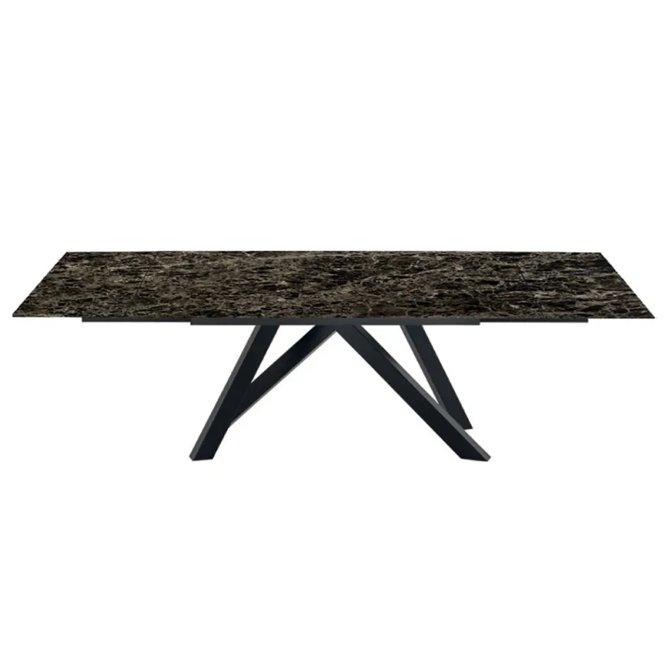 Mesa de comedor extensible hasta 278 cm en Laminam Made in Italy - Settimmio viadurini
