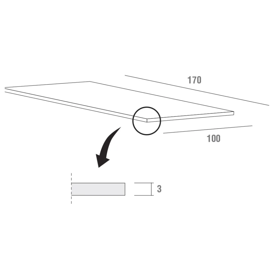 Mesa de comedor extensible hasta 280 cm en Fenix Made in Italy - Eolo viadurini