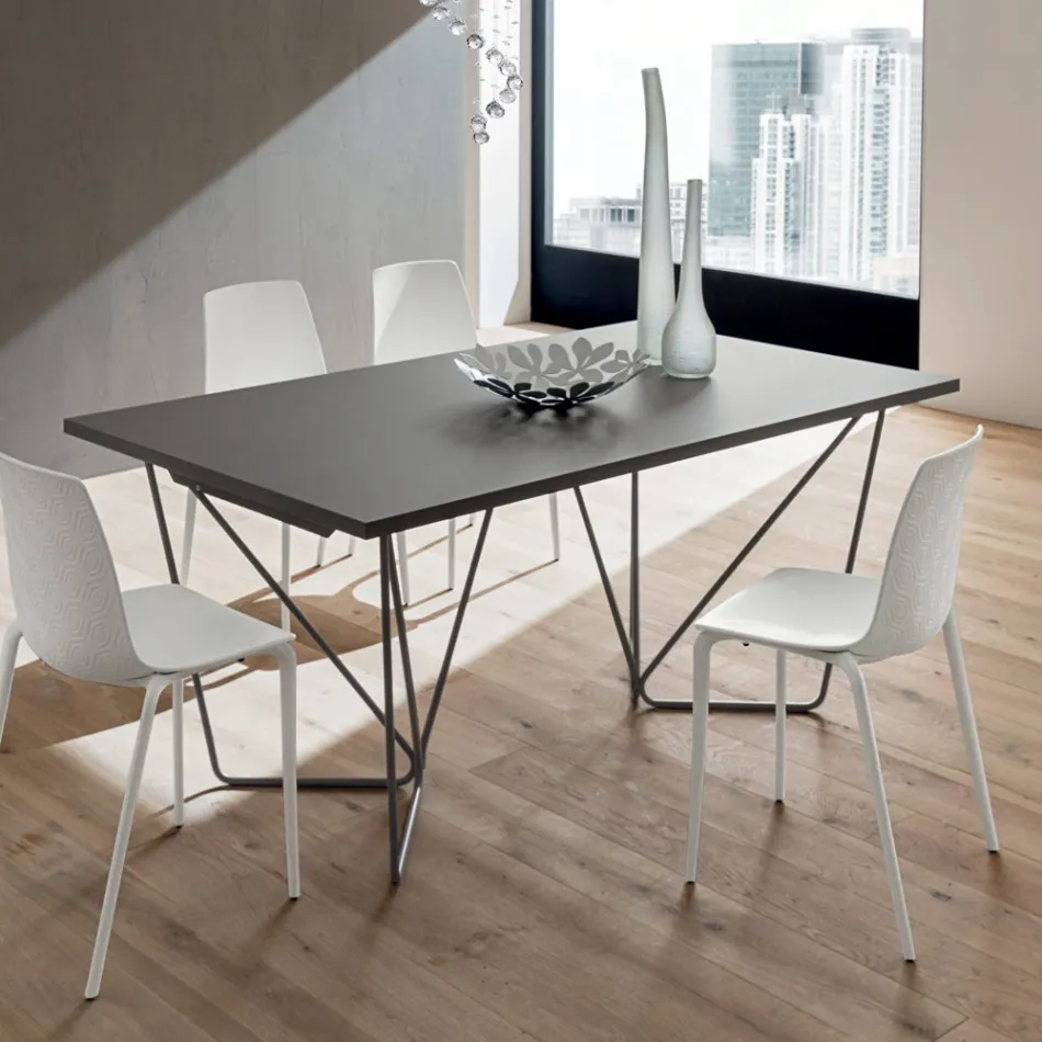 Mesa de comedor extensible hasta 280 cm en Fenix Made in Italy - Eolo viadurini