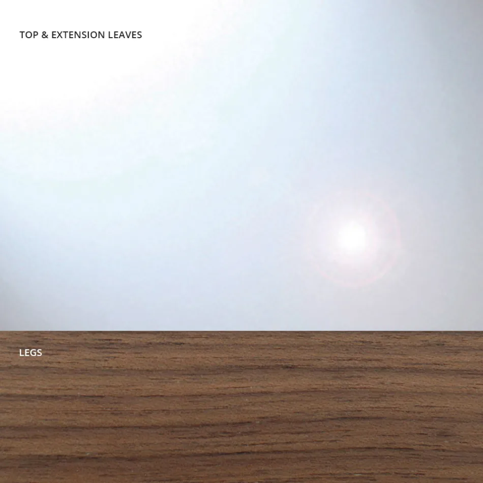 Mesa de comedor extensible hasta 280 cm en vidrio Made in Italy - Antimo viadurini