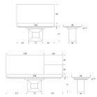 Mesa de Comedor Extensible hasta 280 o 298 cm Cerámica Metal - Revia viadurini