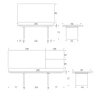 Mesa de comedor extensible hasta 280 o 298 cm con tablero de cerámica - Nomia viadurini
