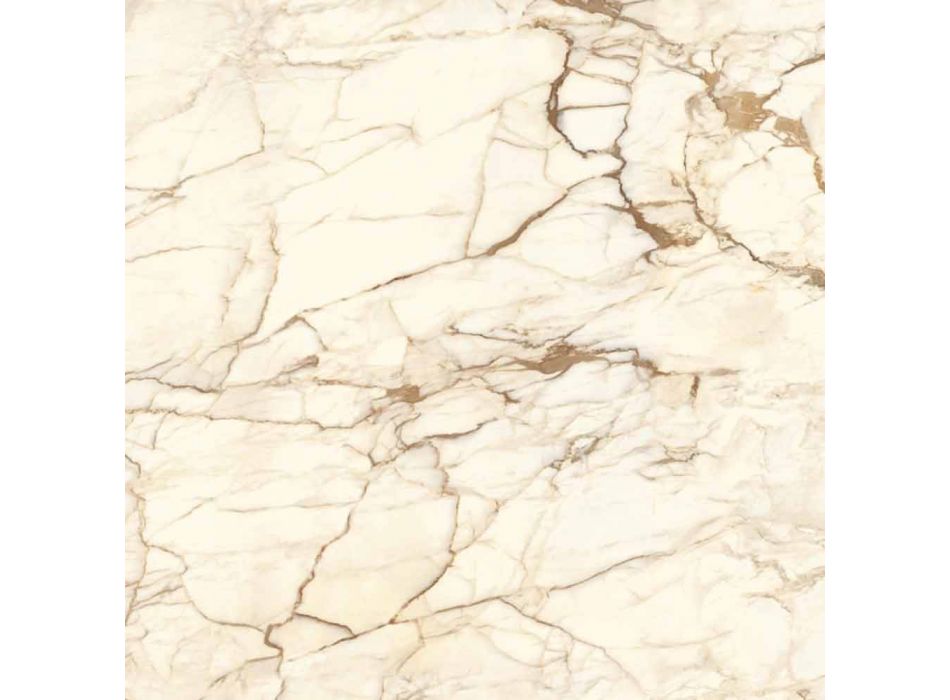 Mesa de comedor extensible hasta 294 cm en gres de mármol Made in Italy - Macro viadurini