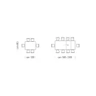 Mesa de Comedor Extensible hasta 310 cm en Melamina Made in Italy - Años Setenta viadurini