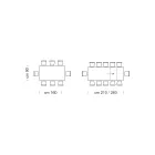 Mesa de Comedor Extensible hasta 310 cm en Melamina Made in Italy - Años Setenta viadurini