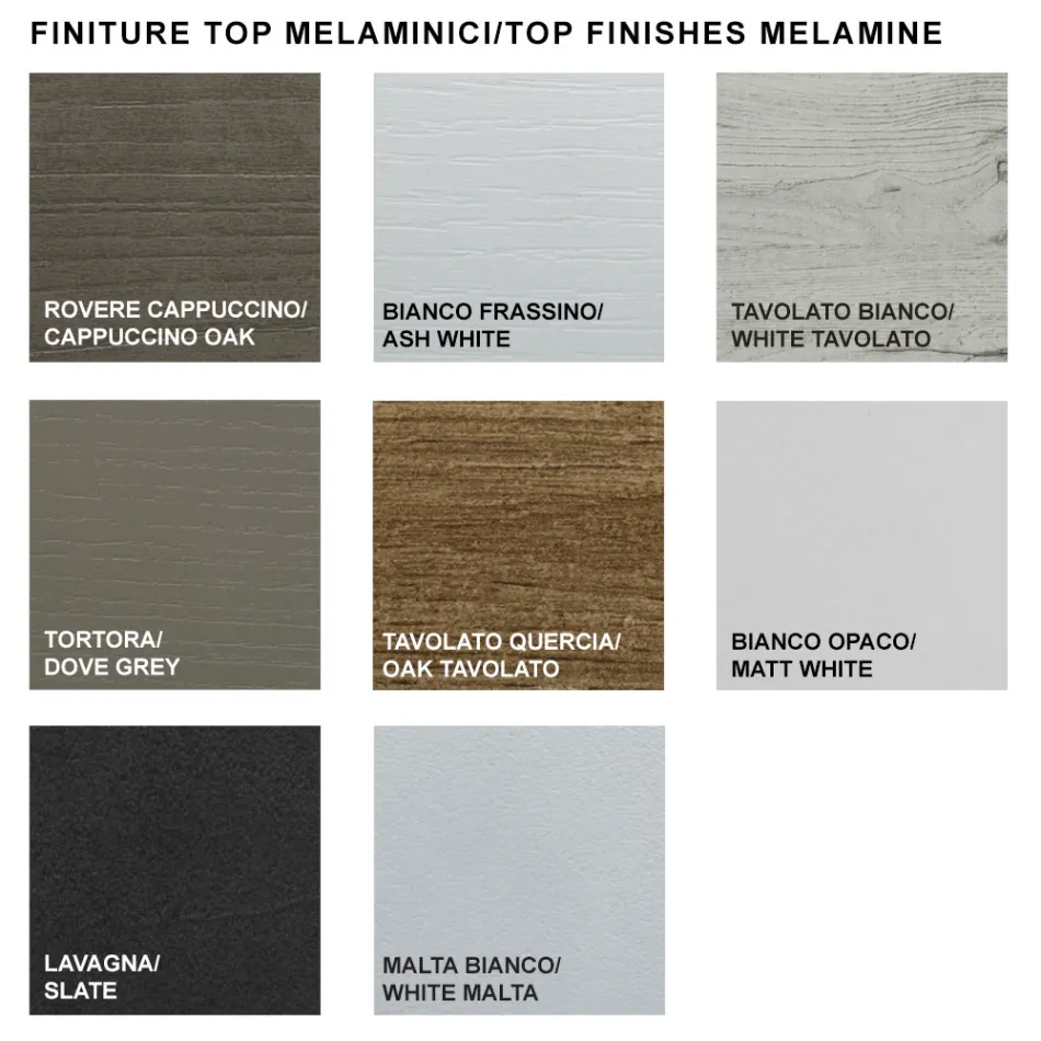 Mesa de Comedor Extensible hasta 310 cm en Melamina Made in Italy - Años Setenta viadurini