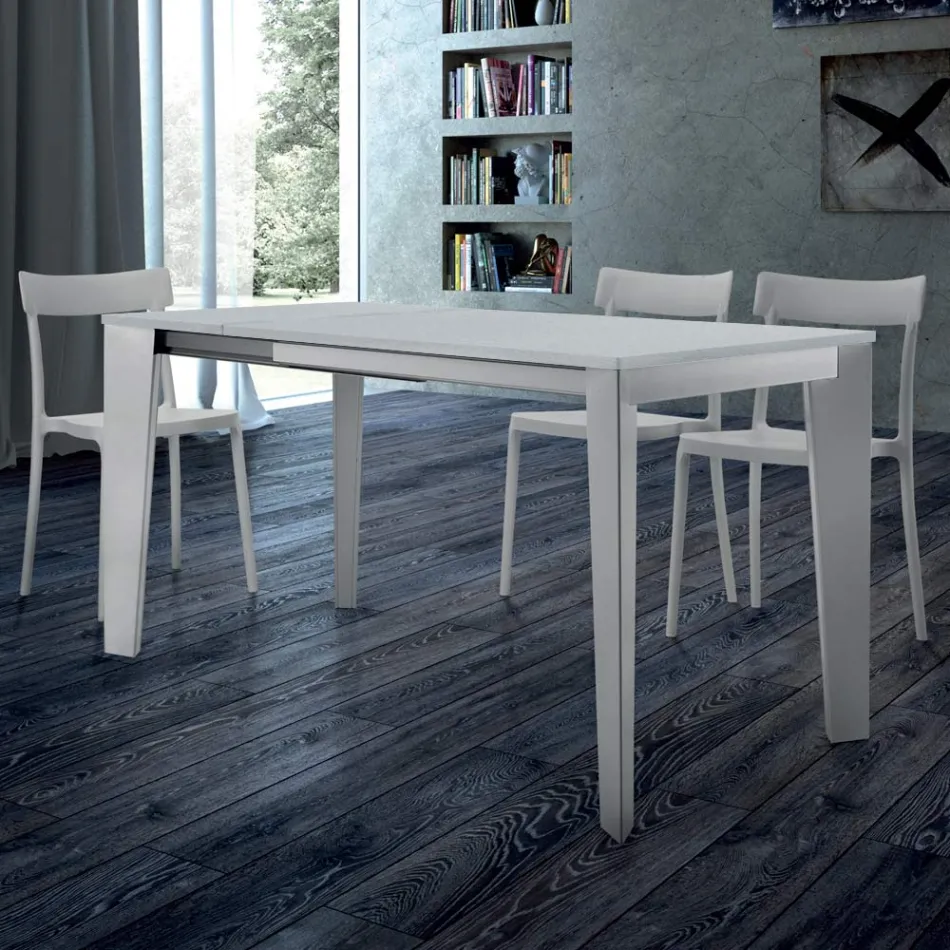 Mesa de Comedor Extensible hasta 310 cm en Melamina Made in Italy - Años Setenta viadurini