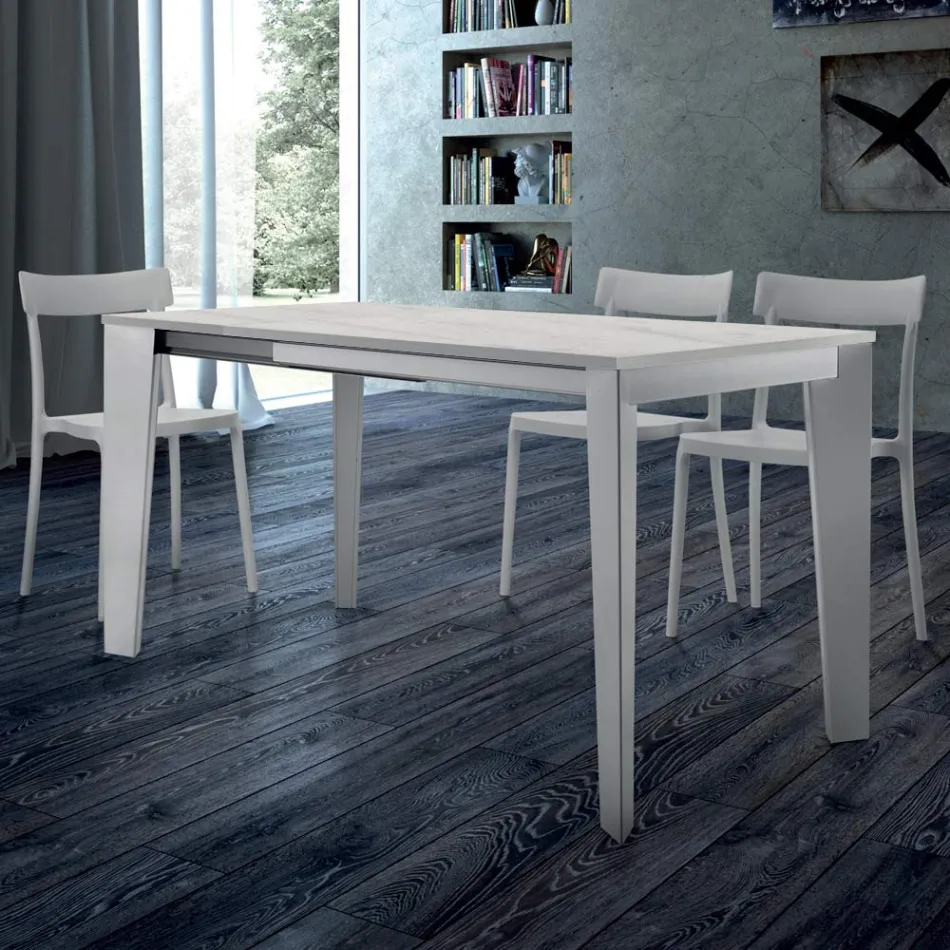 Mesa de Comedor Extensible hasta 310 cm en Melamina Made in Italy - Años Setenta viadurini