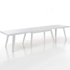 Mesa de comedor extensible hasta 315 cm en mdf y madera maciza - Paolo viadurini