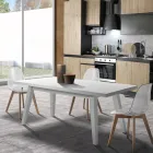 Mesa de comedor extensible hasta 315 cm en mdf y madera maciza - Paolo viadurini