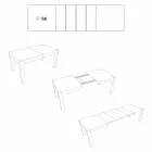 mesa de comedor extensible hasta 320 cm diseño moderno Oky viadurini