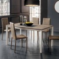 Mesa de comedor extensible hasta 334 cm efecto madera Made in Italy - Maltés