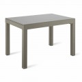 Mesa de comedor extensible hasta 350 cm en vidrio, melamina y metal - Meryl