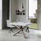 Mesa de Comedor Extensible hasta 440 cm de Diseño Made in Italy - Rally viadurini