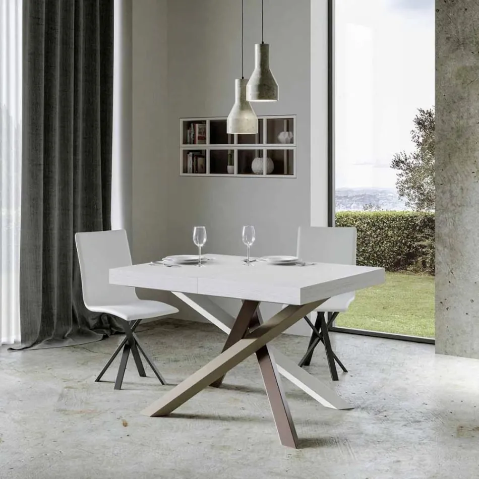 Mesa de Comedor Extensible hasta 440 cm de Diseño Made in Italy - Rally viadurini