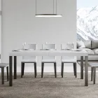 Mesa de Comedor Extensible hasta 440 cm en Madera y Hierro Made in Italy - Foxy viadurini